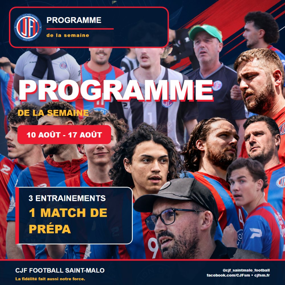 🔴🔵 PROGRAMME DE LA SEMAINE | SENIORS