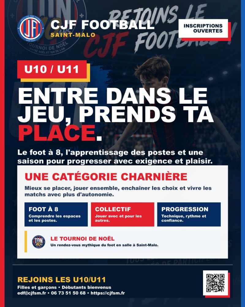 U10/U11 : une étape charnière dans la formation