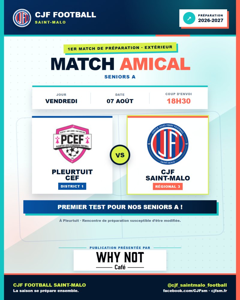 Premier match de préparation pour les Seniors A à Pleurtuit