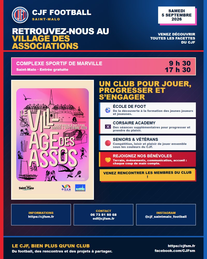Retrouvez le CJF au Village des associations le 5 septembre